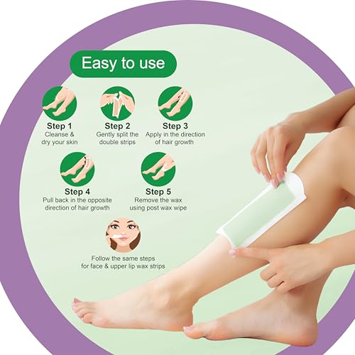 Image of DR.Rashel Insta Smooth Aloe Vera Wax Strips Pack for face and body(24 Wax Strips)