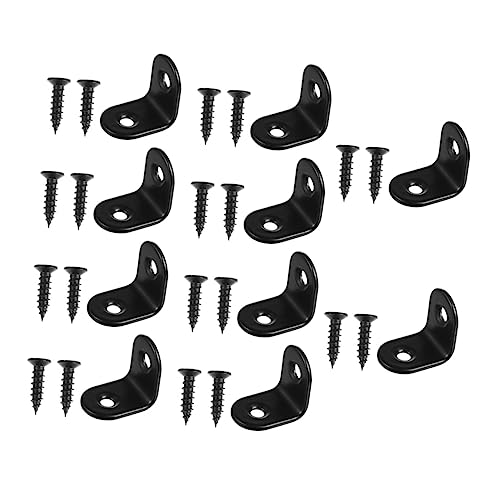 CIYODO 90 Degree Bracket Black Corner Code Easy to Install for Furniture Decor