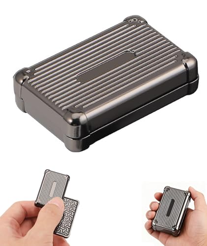 Image of Alloy Metal Black Fidget Slider for Stress and Anxiety Relief-Soap Box Style, Stress Relief Toys Adults, Unrestricted Sliding
