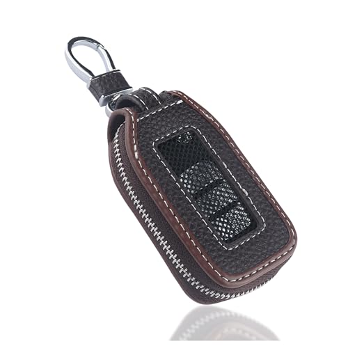 Car Key Fob Cover Case,Leather Car Key Holder with Mesh