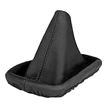 L & P Car Design Shift Boot Cover Genuine Leather Compatible with BMW 3 Series e30 e36 e46 5 Series e34 Manual Transmission Black