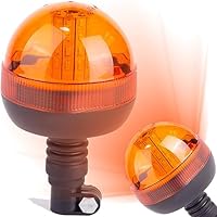 Retoo Rundumleuchte Warnleuchte 12 und 24 Volt, Rundumkennleuchte Blinkleuchte, Warnlicht Orange, Rundumlicht, Wasserdicht, Warnleuchten Staubdicht für Gabelstapler, Traktor, Golfwagen, Traktor