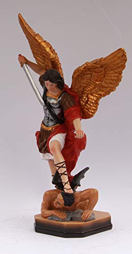 Saint Michael The Archangel Colored Catholic Religious Gift Resin 8 Inch Statue Figurine #TOP1