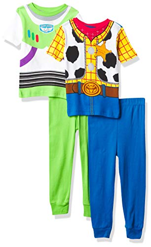 La Mejor Lista de Pijamas dos piezas para Niño los más recomendados. 44 Disney - Conjunto de Pijama de algodón de 4 Piezas para niños, Suave y Lindo para niños, Buzz y Woody, 2 Años