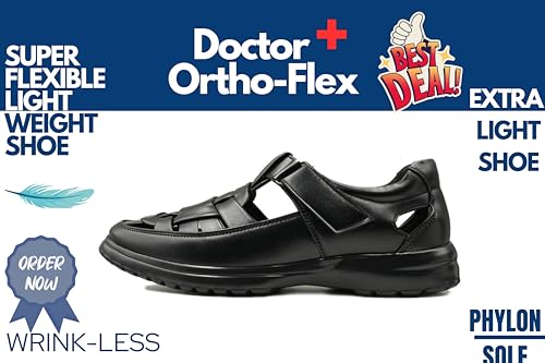 Image of Men's Orthopedic Roman Sandals | Soft Cushion Footbed | Lightweight Comfortable Anti-Skid Durable Sole | Open Toe Casual Formal Sandals for Men DASH-01
