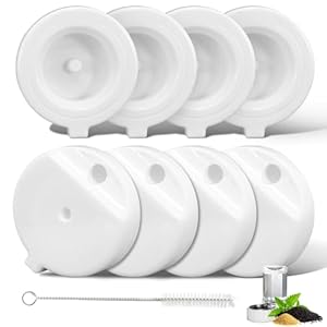 8Pcs Gravity Pet Water Fountain Filters, Automatic Pet Waterer Replacement Filters for 3.6L/4.6L/6L/8L Dog Water Dispenser(8 Filters with 1Brush)