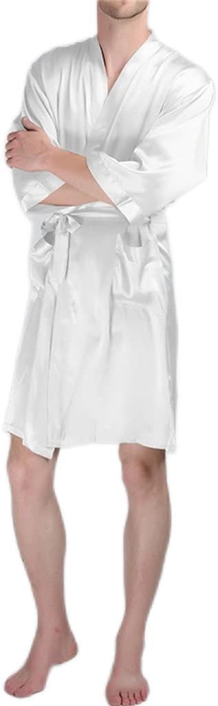 Bathrobe Men's Pajamas Thin Bathrobes Spring and Men's Comfortable Casual Homewear