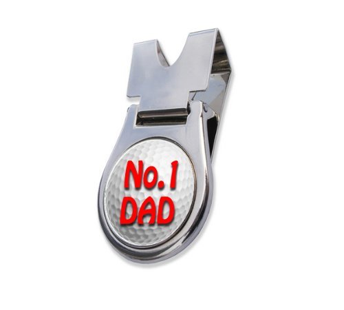 Número 1 Dad cinturón Clip y marcador magnético para bolas de golf por ASBRI GOLF