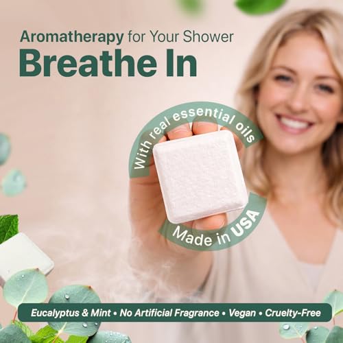 Shower Steamers Aromatherapy - USA Made with Natural Ingredients & Eucalyptus Essential Oil, Large Shower Bombs, Relaxat - Additional View
