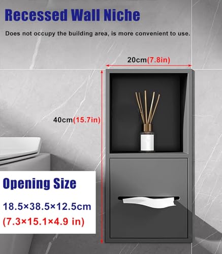 Porte-papier toilette encastré avec étagère : la solution gain de place