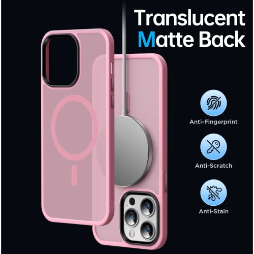 Coque iPhone 14 Pro Max MagSafe rose fine pour sécuriser vos déplacements