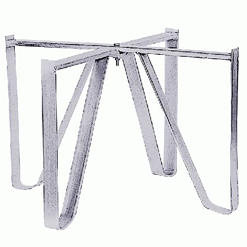 Piedistallo Pieghevole KOEM Per Botti - Acciaio Zincato, Altezza 30 Cm, Ø78 Cm, Made In Italy - Foto 7