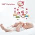 Baby Musical Crib Mobile with Light and Projector, Mobile for Crib with Remote Control & Timming Function, Rotating Hanging Rattles Toy for Newborn(Red)