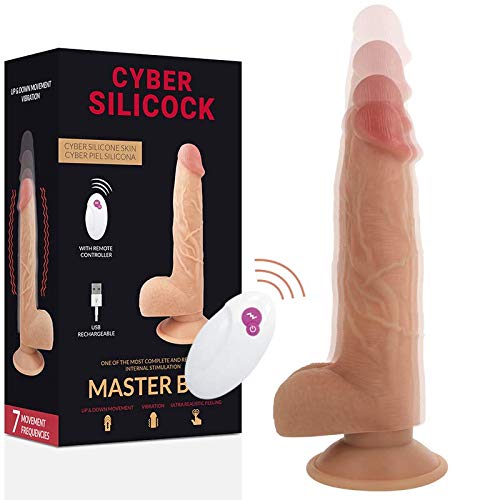 Vibratore realistico con movimento a spinta con telecomando sex toys sex machine vibratore realistico movimento sù e giù
