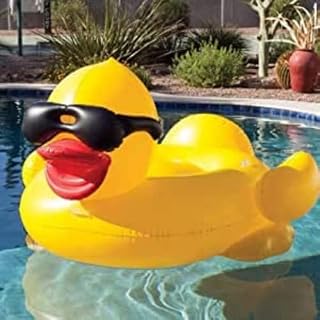 Float Joy Giant Inflatable Yellow Duck Pool Float Summer Pool Party Essentials