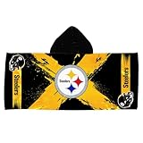 Northwest Pittsburgh Steelers NFL Cross Out Youth Hooded Micro Fiber Towel 22 x 51 Inches