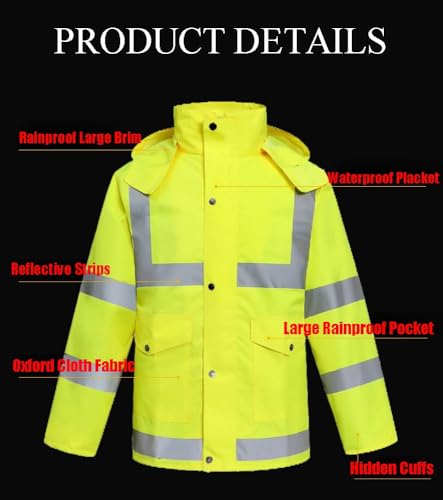 Poncho impermeable para ciclismo Wcxixo con cintas reflectivas miniatura 4