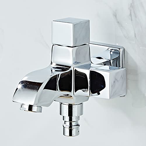 Robinet d'eau froide double sortie pour connecter lave-linge et bac