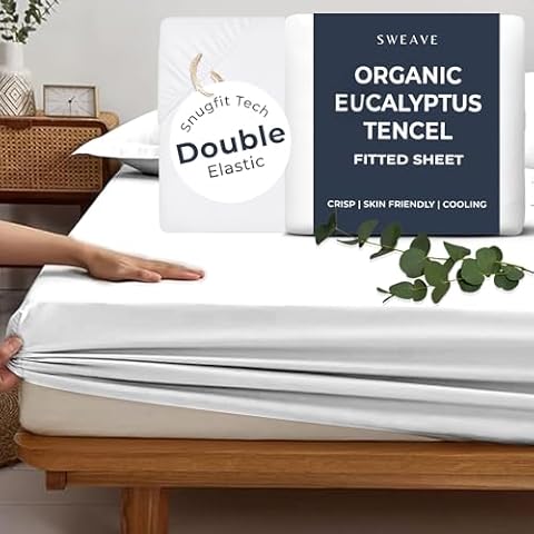 Sweave Eucalyptus Tencel Double Fitted Sheet Cover
