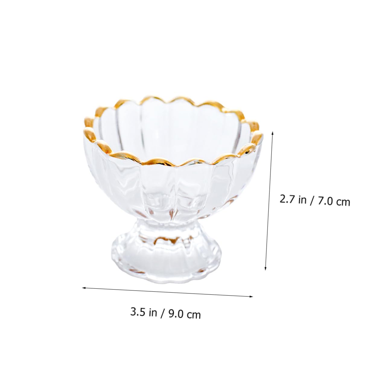 TOPBATHY 4 Pz coppa gelato tazza di mousse piatti da dessert bicchiere tazze da dessert budino tazza di coppa da dessert in delicato Vassoio di frutta aperitivo ciotola di