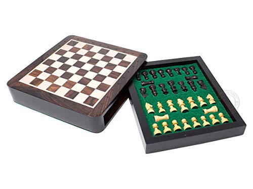 Set de Ajedrez Magnético de Viaje de Madera 7.5 pulgadas miniatura 7