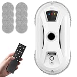 Utensy Fensterputzroboter, Fensterputzer Elektrischer Roboter mit Fernbedienung, Fensterroboter für Innen- & Außenfenster, 8 Lappen