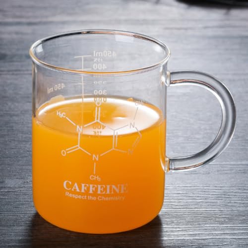 Taza medidora de vidrio graduada Toyvian con alta resistencia térmica para café 7