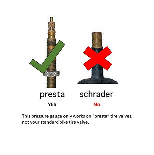 Accu-Gage By Milton Presta Valve Bike Tire Pressure Gauge With Bleeder Valve, For 0-60 Psi - Ansi Certified #TOP1