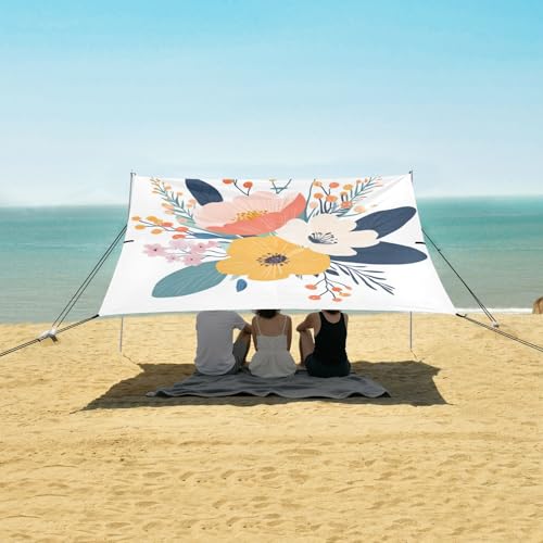 Carpa de playa casa UPF50 refugio solar impermeable para camping y playa 7