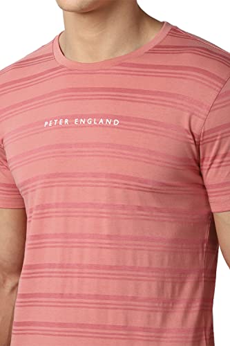 Image of Peter England Men's Striped Slim Fit T-Shirt