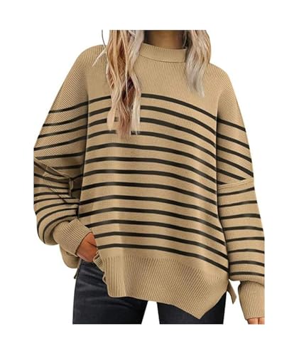 Image of SEMATOMALA Women's Oversized Plain Batwing Sweaters Fall Winter Crewneck Trendy Pullover Knit Jumper Tops