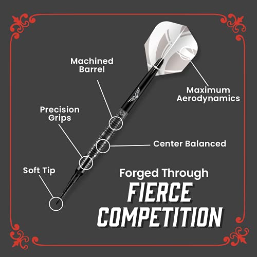 Shot! Darts Zen Satori Soft Tip Dart Set Center Weighted 90% Tungsten Barrels (18) #TOP2