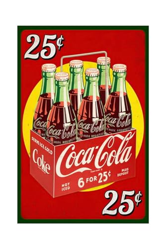 Xanovir Plaque en métal vintage en métal Coca-Cola pour pub, restaurant, café, club, 20,3 x 30,5 cm