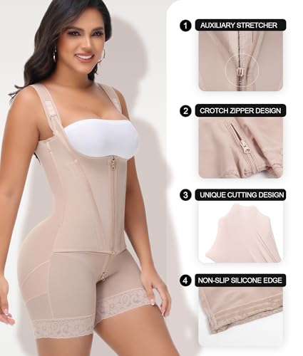 Image of M MYODRESS Fajas Colombianas Moldeadoras Shapewear Tummy Control Faja Body Shaper Postpartum Post Surgery Compression Garment