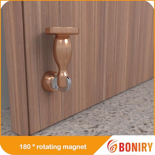 Image of Boniry Premium Magnetic Door Stopper | Durable, Stylish & Rustproof | Protects Doors | Strong Hold, Easy Installation | Perfect for Home & Office Use (2, Rose Gold)