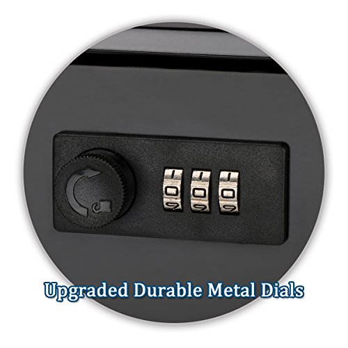Image of Locking Mailbox Wall Mounted Vertical- Jssmst Mail Boxes with Combination Lock Large Capacity, 12.6 x 8.46 x 3.35 Inch, Black, SM-0601CM,Medium