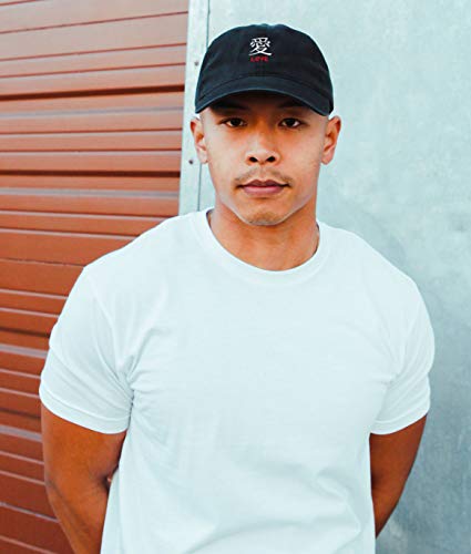 Riot Society Kanji Love Embroidered Dad Hat - Black, One Size - Thumbnail 2