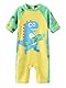 UV Kleidung Baby Jungen Badeanzug Kurzarm Kinder Einteiliger Dino Bademode Baby Schwimmanzug Jungen Rashguard 92 98/2-3 Jahre