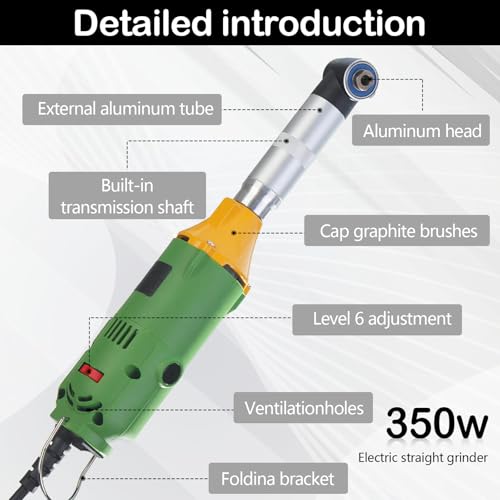 Miniatura 8 de Pulidora, 350w Pulidora Piedra Y Metal Máquina Eléctrica Para Limpiar Juntas De Azulejos Abridor De Juntas De 90 Limpiador 6 Velocidades Ajustables Pulido Grabado Y Para Juntas De Azulejos
