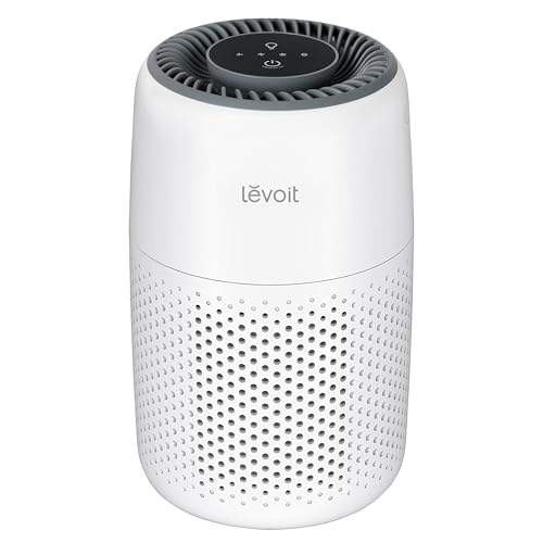 LEVOIT Air Purifiers for Bedroom Home, with Night Light, 3-in-1 Filter, Filters Smoke, Allergies, Pet Dander, Odor, Dust, 25dB Ultra-quiet, Office, Desktop, Portable, Core Mini, White