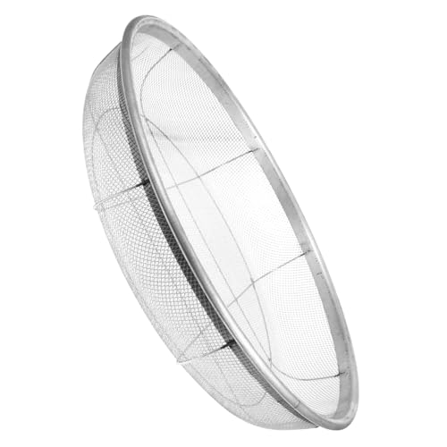 Mipcase Setaccio Rotondo Per Terreno in Metallo 43 Cm a Maglie Fini 2,5 Mm Per Giardinaggio e Filtraggio Di Pietre e Compost Da Giardino