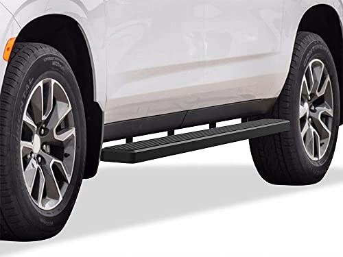Estribos de acero inoxidable negro APS 5in para Chevy Suburban miniatura 4