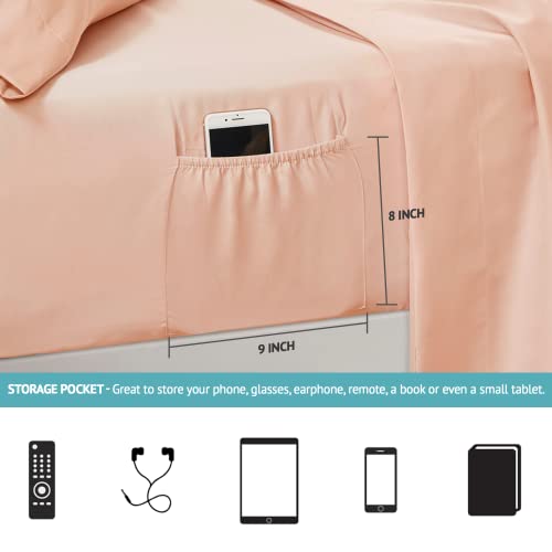Image of Comfort Spaces Vince Reversible Bed In A Bag - Trendy Casual Geometric Quilted Cover, All Season Down Alternative Cozy Bedding, Matching Sham, Coral /Gray, Full 9 piece