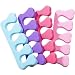 Juvale 100 Pack Pedicure Toe Separators Soft Foam Bulk Nail Salon Pedi Dividers (4 Colors)