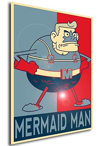 Instabuy Poster - Propaganda - Spongebob - Mermaid Man A3 42x30