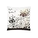 HZLM Copricuscino per cuscino decorativo con bicicletta e cesto di fiori, 45 x 45 cm, quadrato con cerniera, 45 x 45 cm