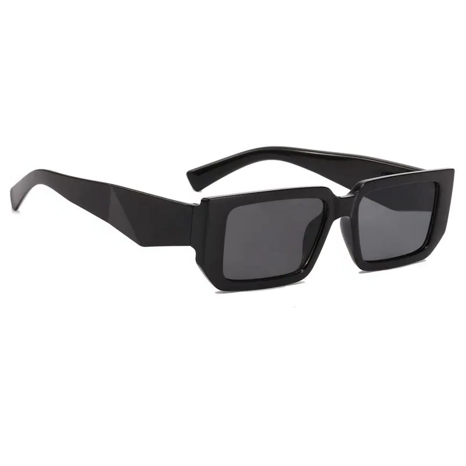 UV Protection Rectangular wide leg Sunglasses for Men and Women-image-5
