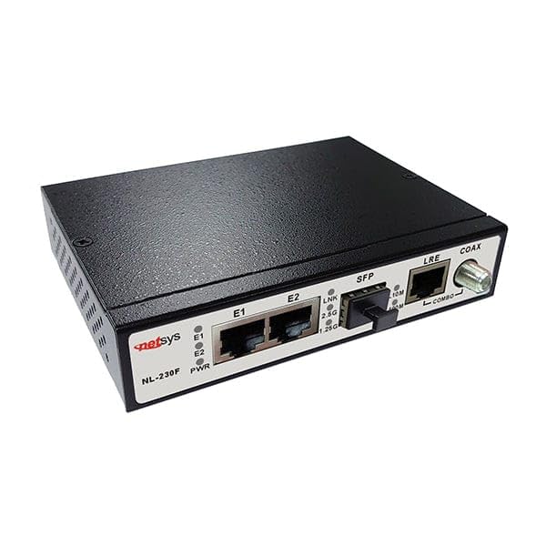 Image of Long Reach Ethernet Extender Kit (2 Units Included) Over Coax or Cat5 /6, Up to 200 Mbps, Up to 2,624 ft / 800m (NL-230FKIT)