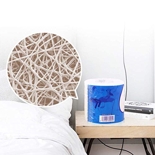 Hometti 12 Rolls Toilet Paper 3 Layers Soft and Comfortable Toilet Tissue Cotton Roll Paper Skin-Friendly Household Towel Tissue for Home Kitchen Cafe Shop Restaurant - Thumbnail 2