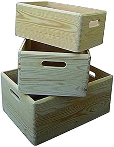 Blinky Holzkisten Petunia, 3 Stück